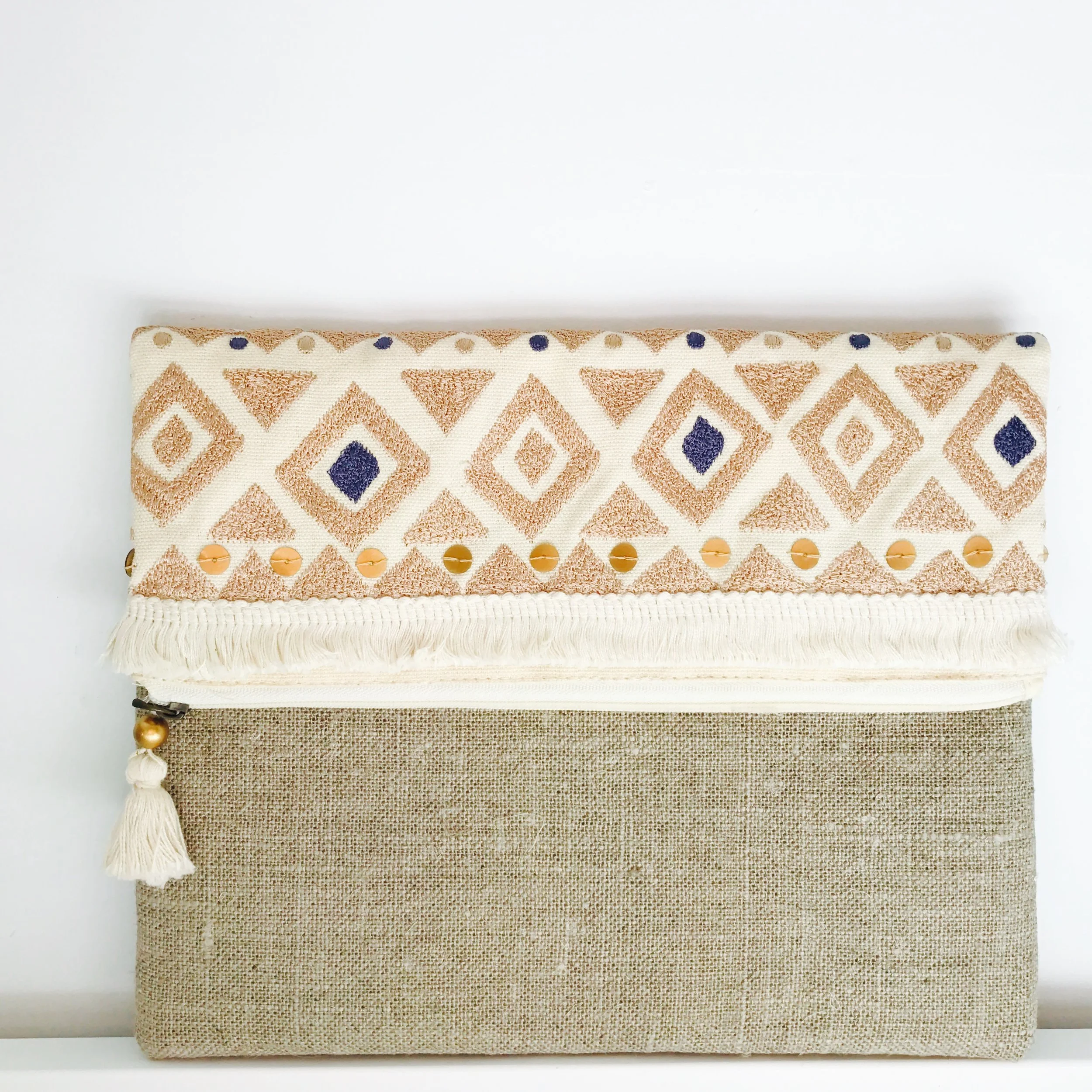 Moroccan Inspired Boho foldover Clutch Main.jpg