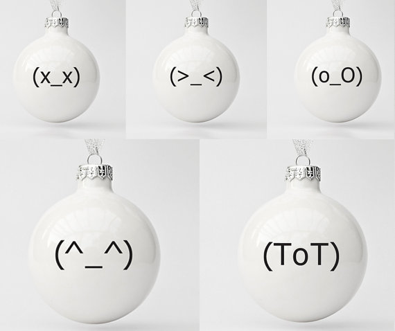 Handmade Porcelain Emoticon Ornaments