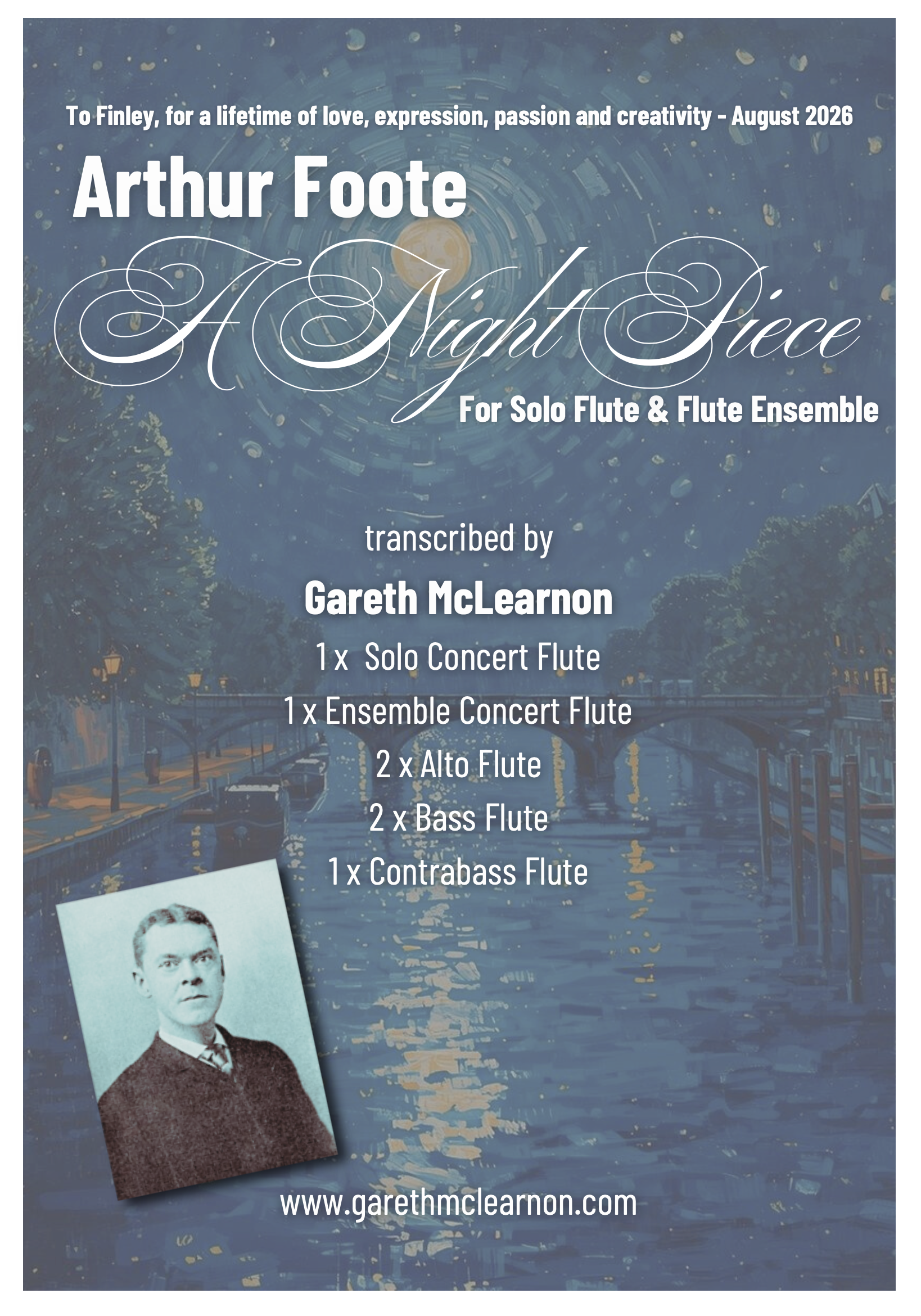 Arthur Foote: A Night PIece for Solo Flute & Flute Ensemble (2026) PDF Download