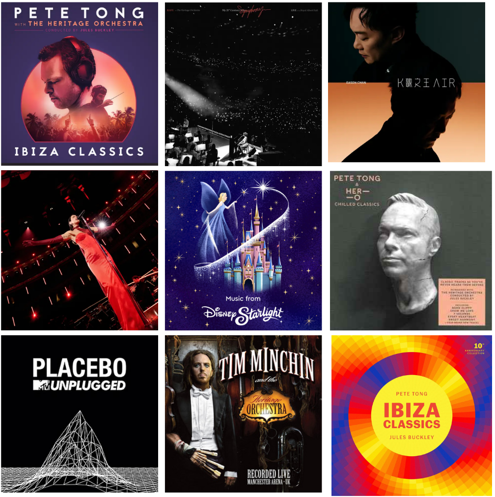 Selected Heritage Orchestra album and project artwork