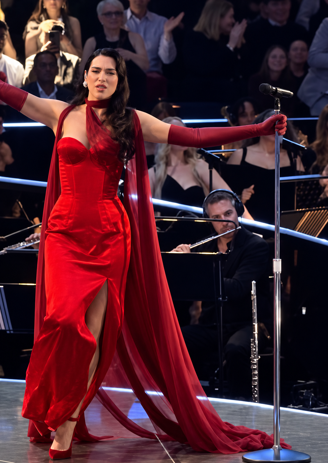 Dua Lipa live in concert with Gareth McLearnon