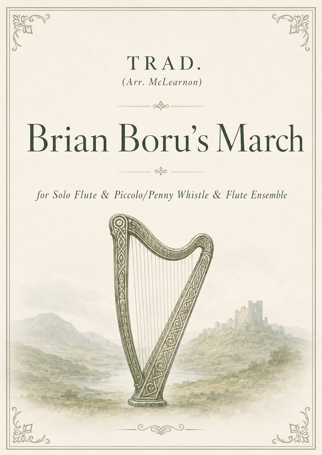 Brian Boru's March for Solo Flute & Penny Whistle/Piccolo & Flute Ensemble (2020) PDF Download