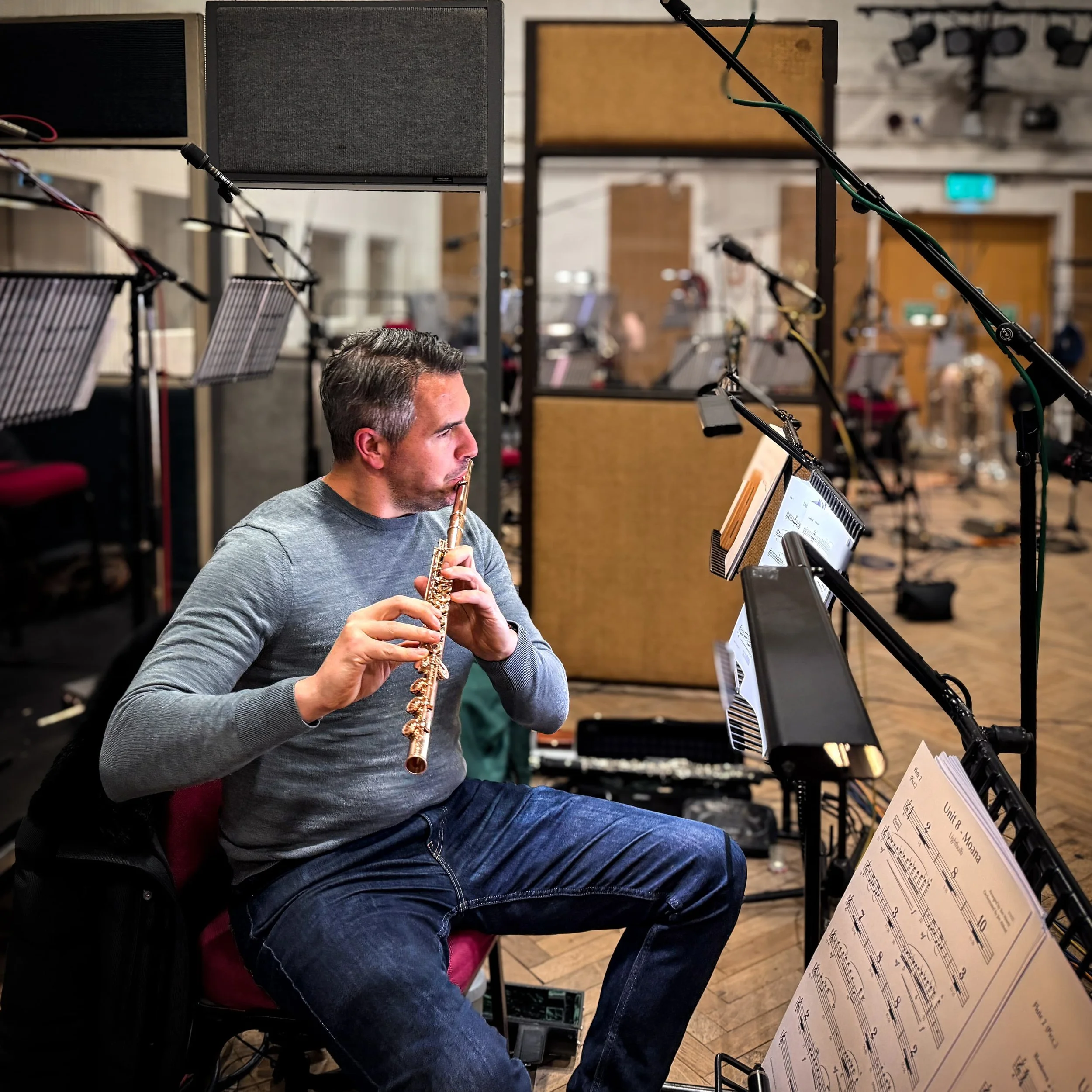 Gareth McLearnon recording at Abbey Road Studios