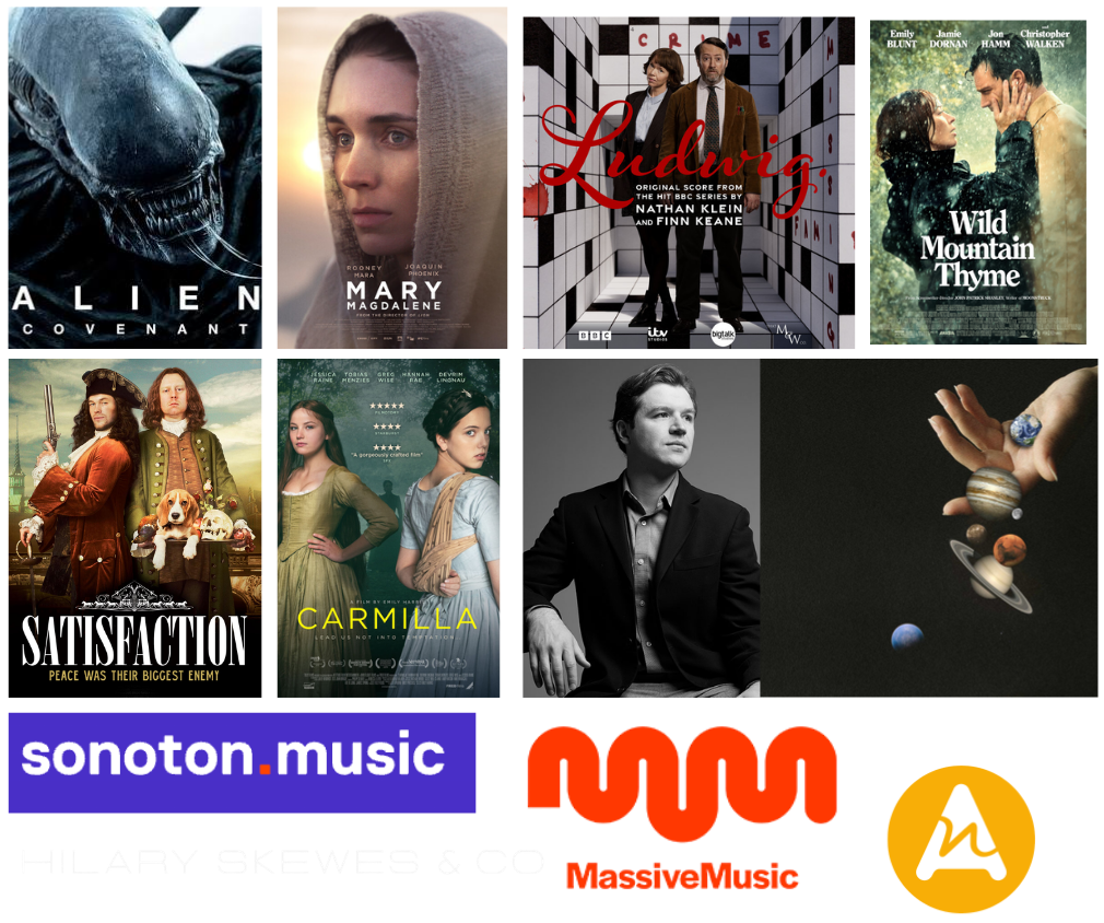 Selected film television and library music project artwork