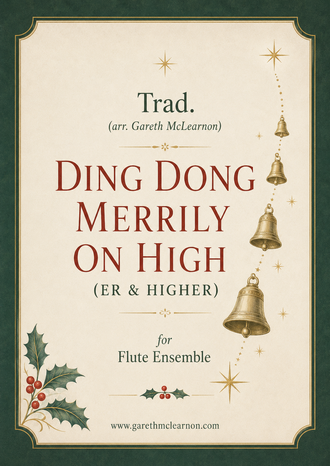 Ding Dong Merrily on High(er & higher) for Flute Ensemble (PDF Download)