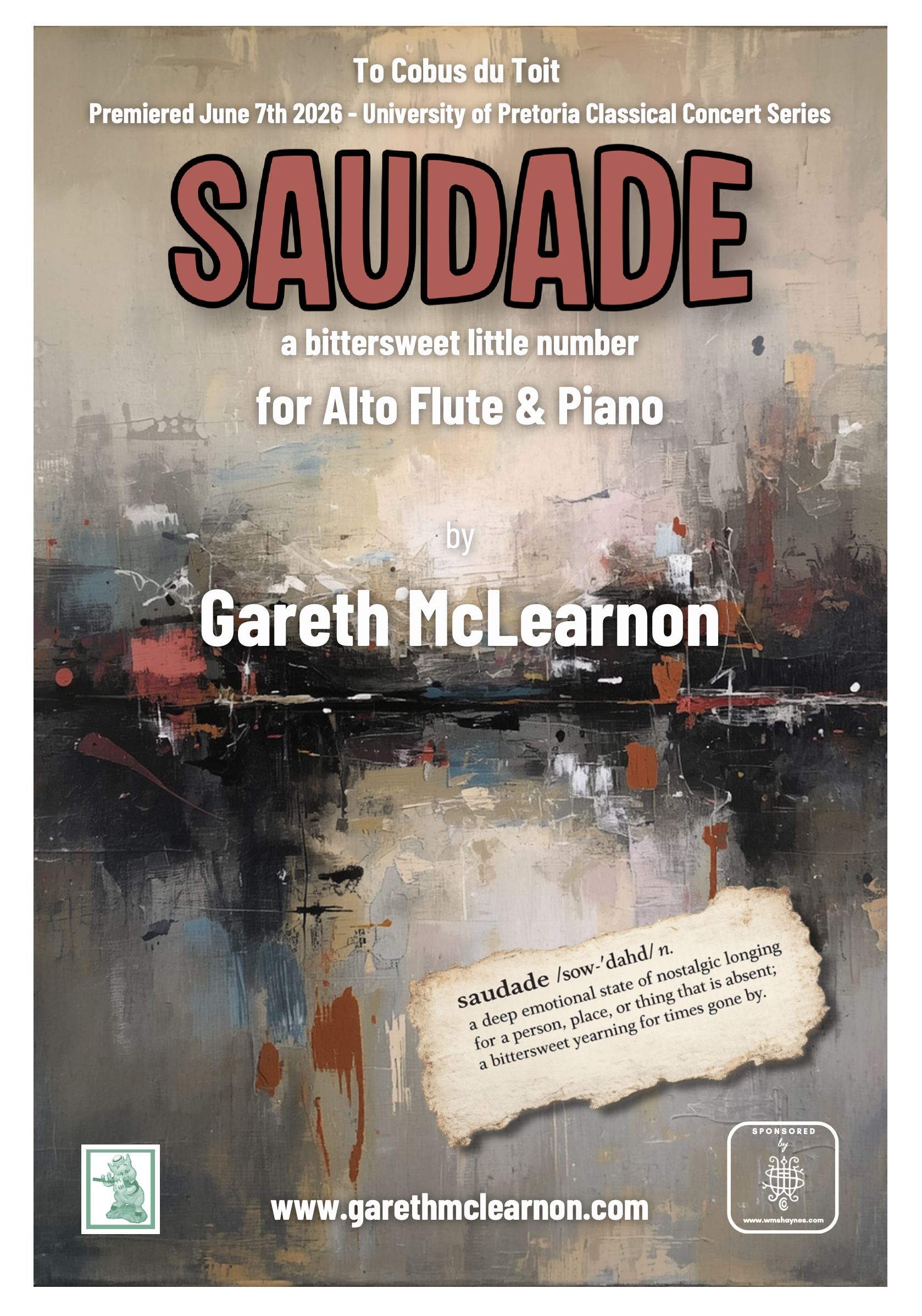 Saudade (2026) for Alto Flute & Piano