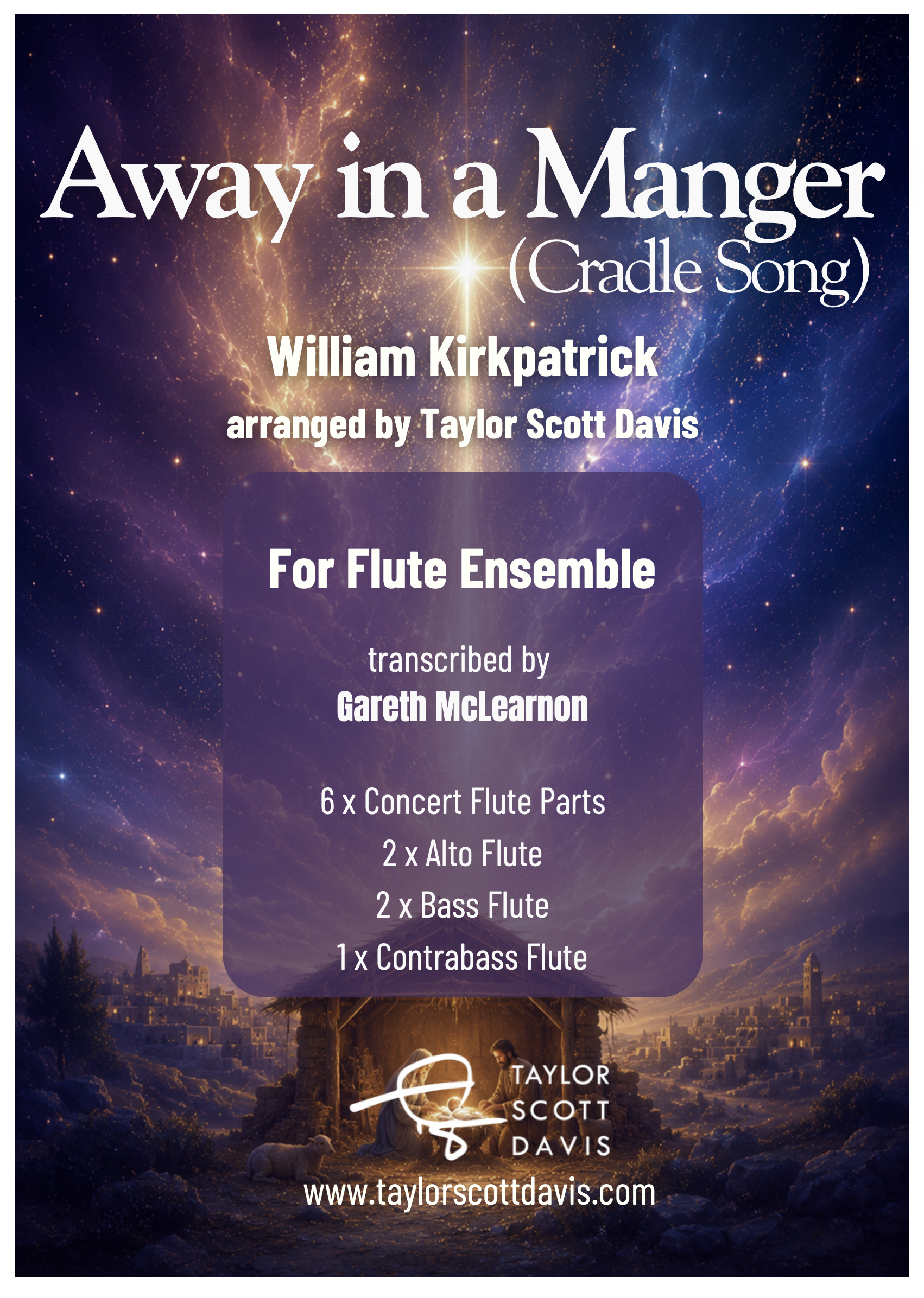 Away in a Manger for Flute Ensemble (PDF download)