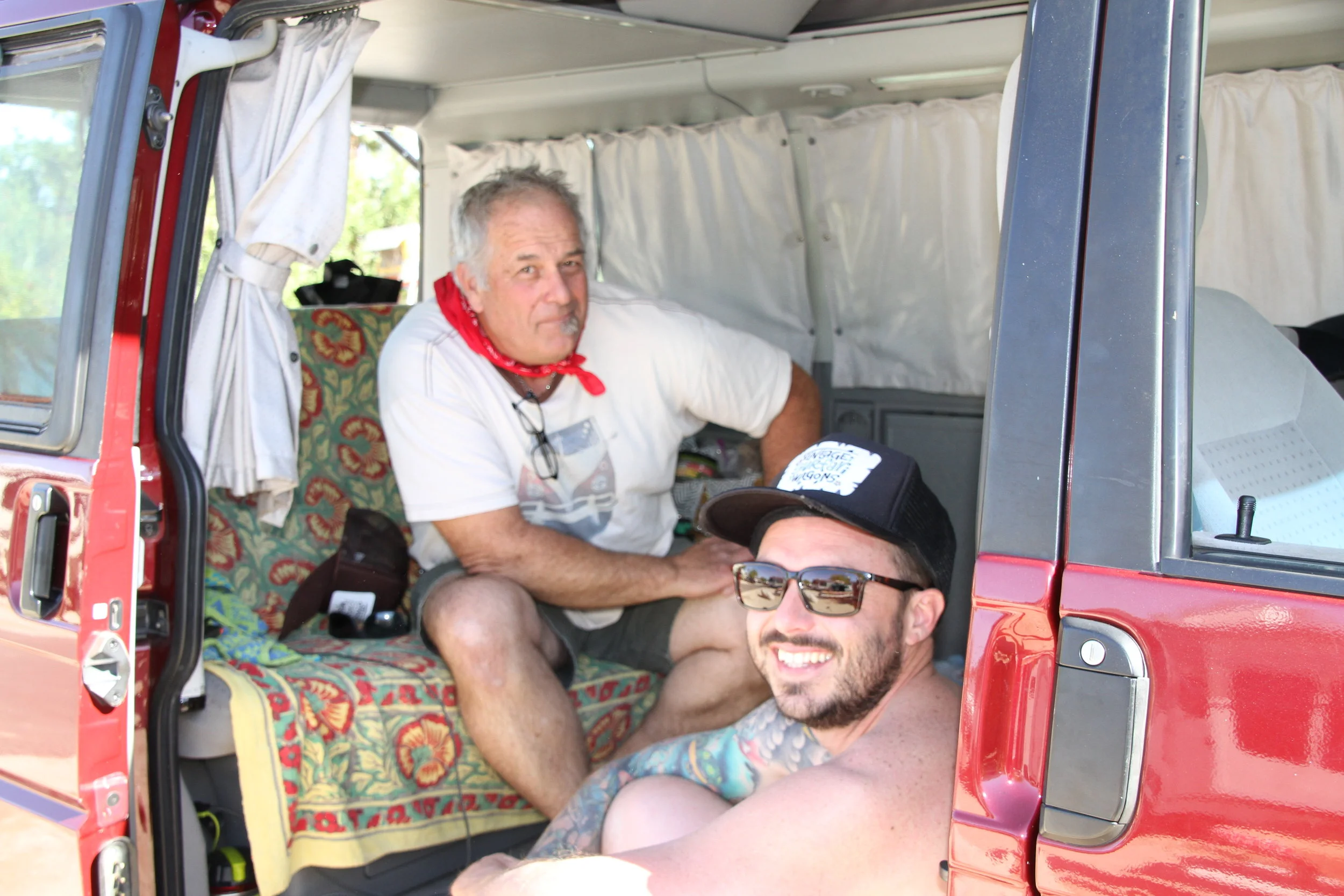 Your personal camp tour guides Vintage Bill and Happy Harrigan