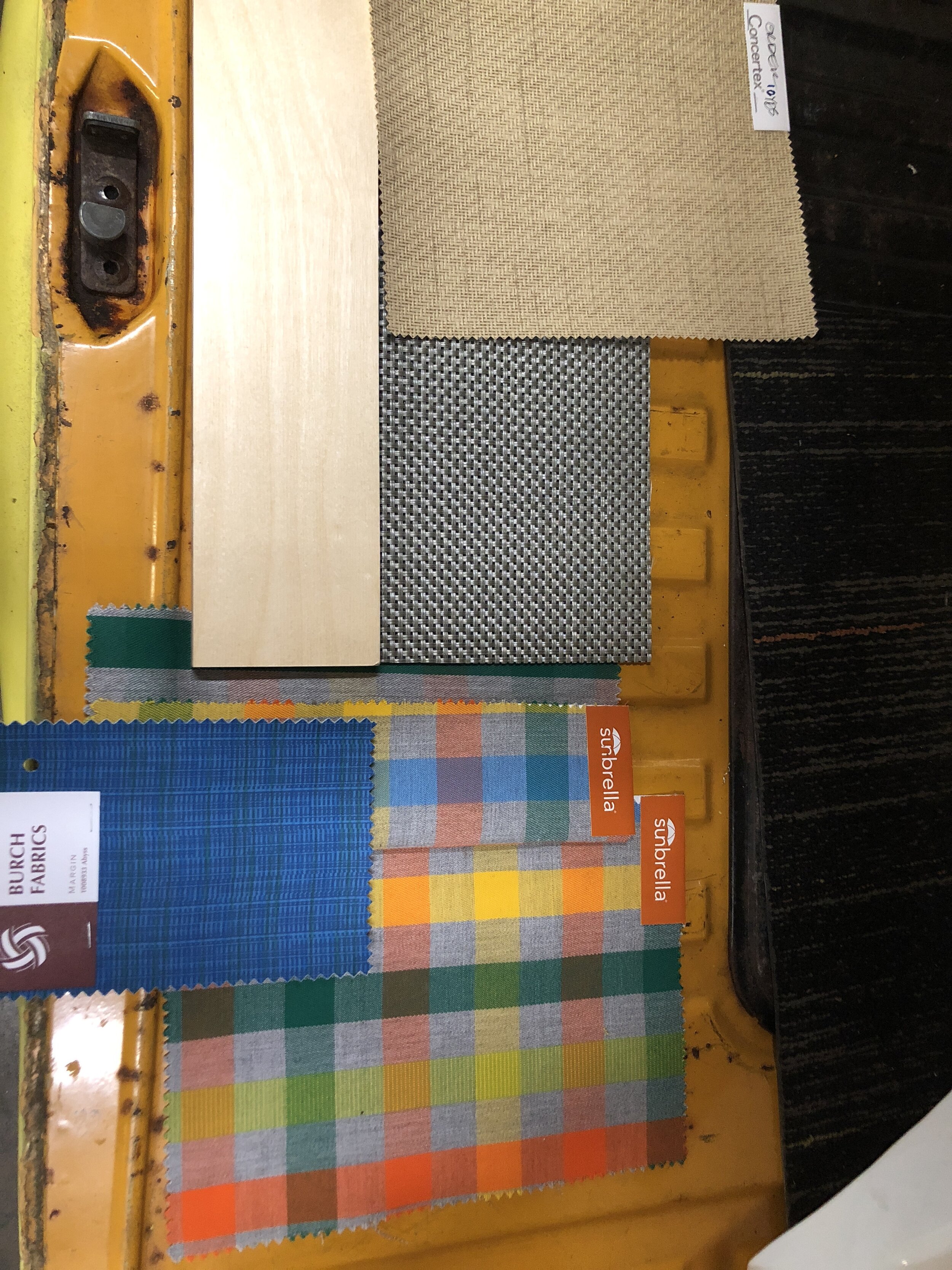 Deciding on a color & materials palette for this 1976 Bay Window Westy.