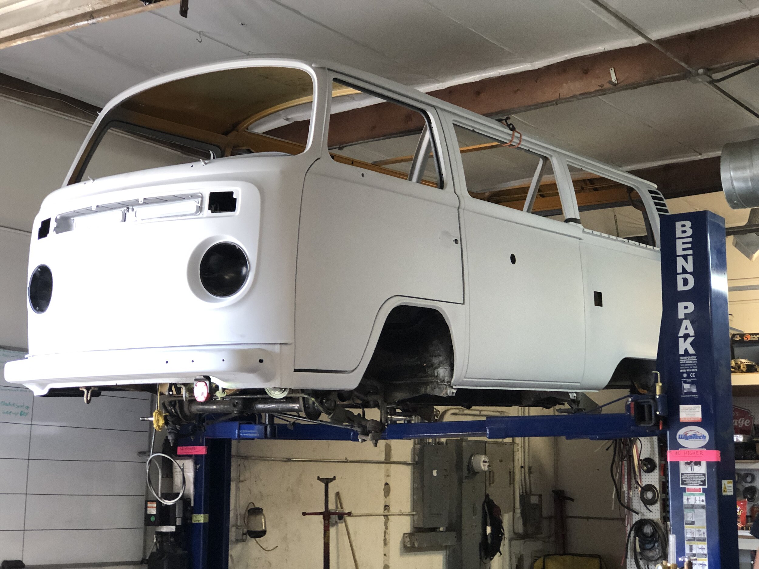  Once the van came back from the body shop we did some undercoating and started the lengthy installation process. 