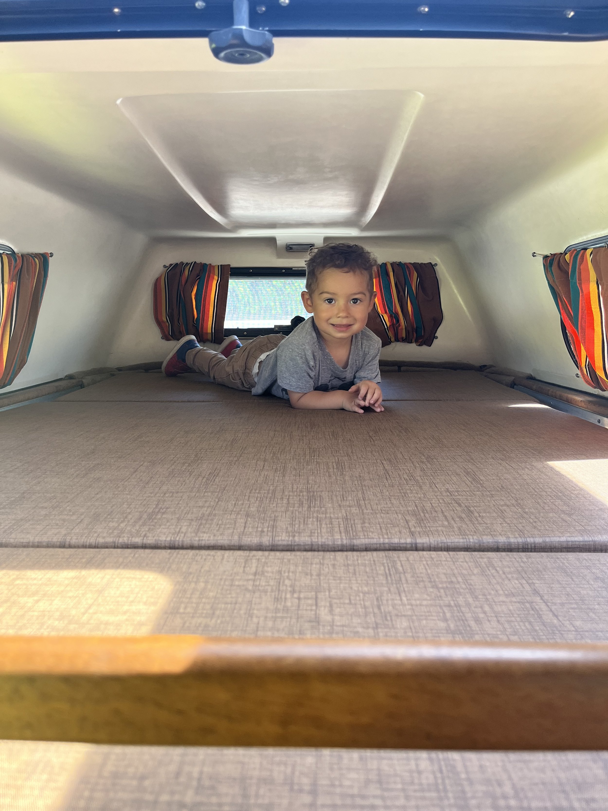 Upper berth bed, new upholstery, washable vinyl