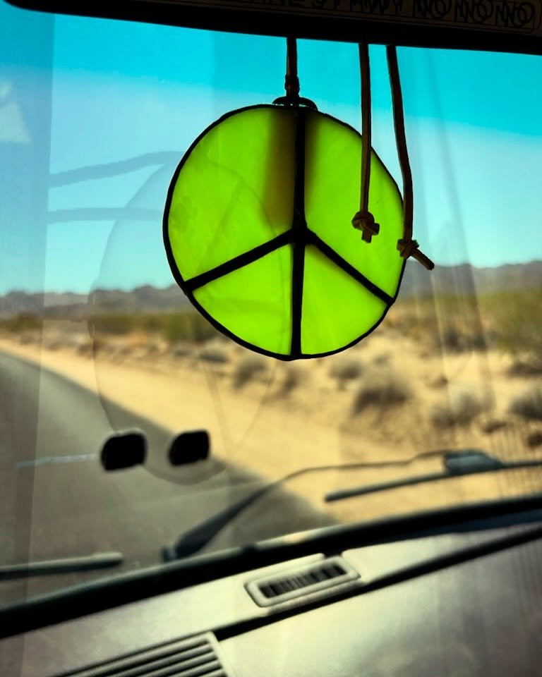 Actually, the horse does have a name, it&rsquo;s Hale Pua, a 1982 VW Westfalia Subaru conversion with power steering. 

Super easy and fun to drive! You too can rent our Hale Pua for your warm desert getaway trip 🌵🏜️☀️

☮️ by @betsyroweart 

#halep