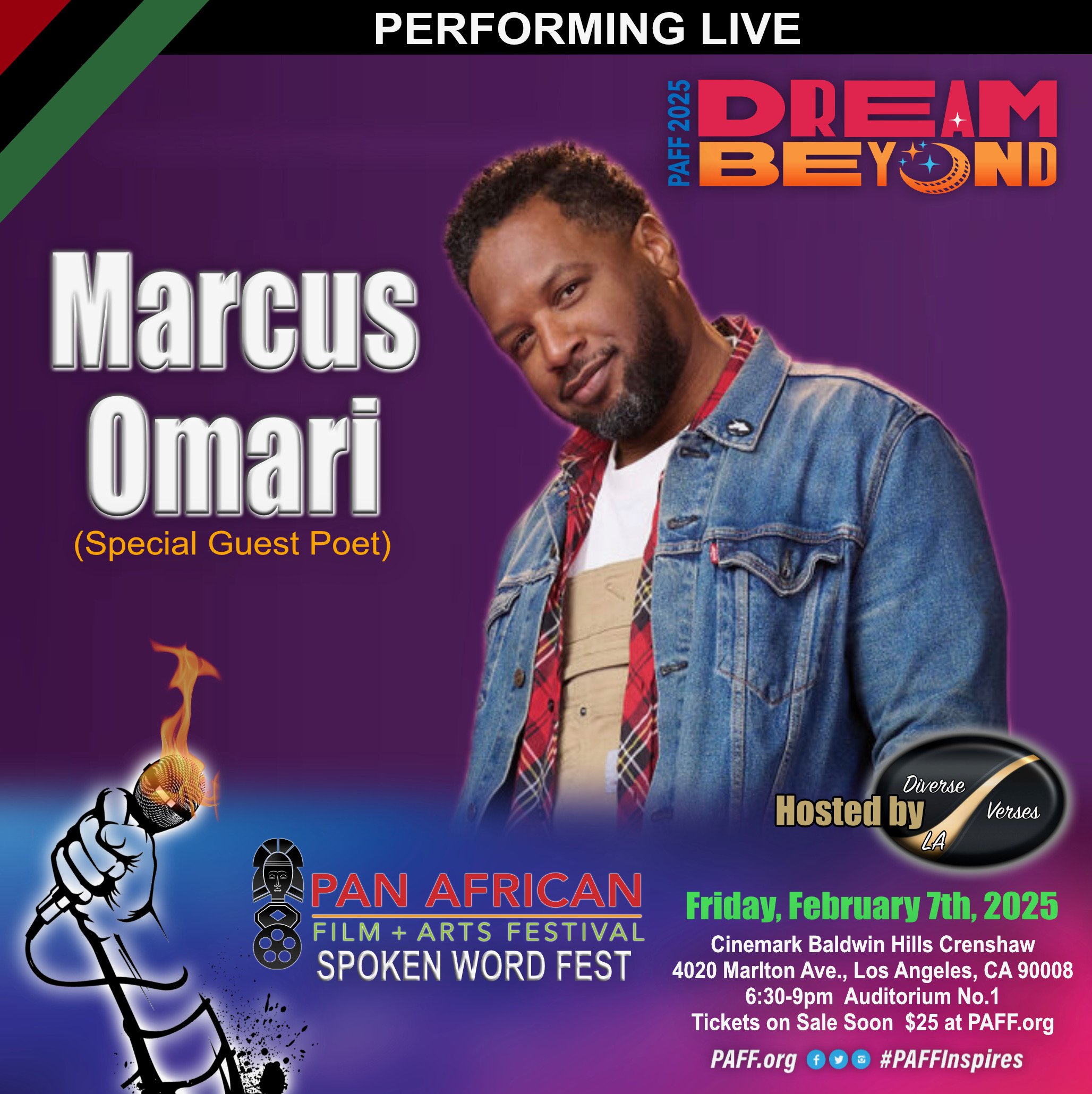 Pan African Film + Arts Festival: spoken word festival stage