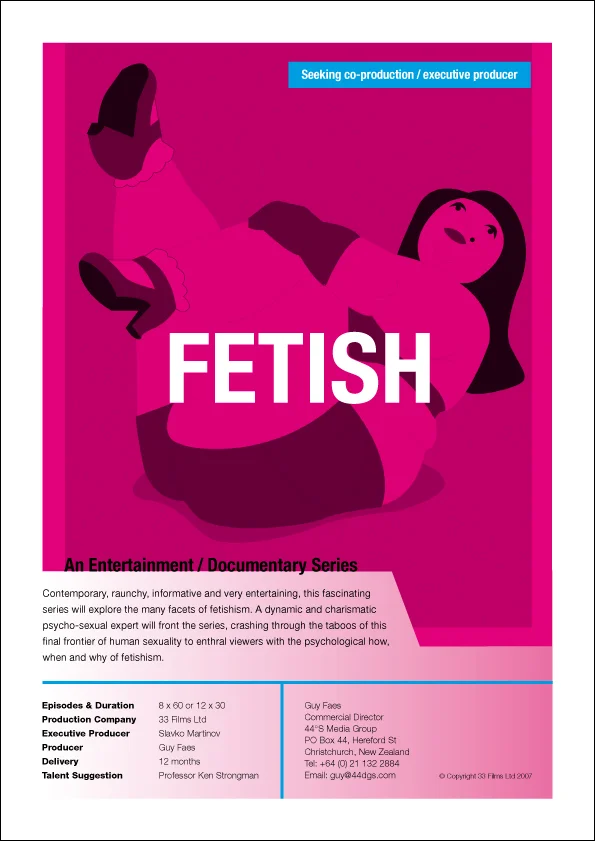 44°S Media Group – Fetish – recruitment flyer for doco series