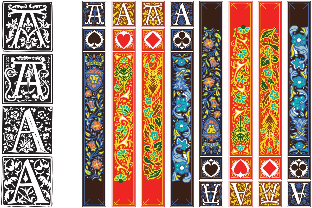 Clean borders and lettering colored and vectored