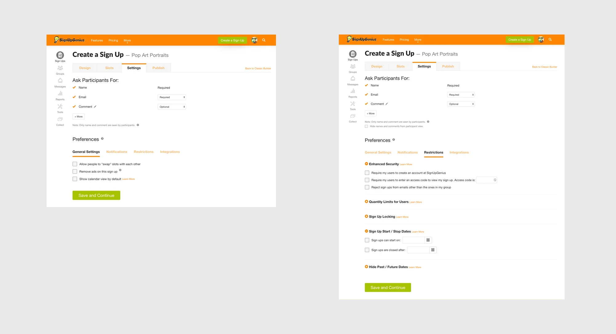 SignUpGenius UI/UX Case Study — Mattgyver