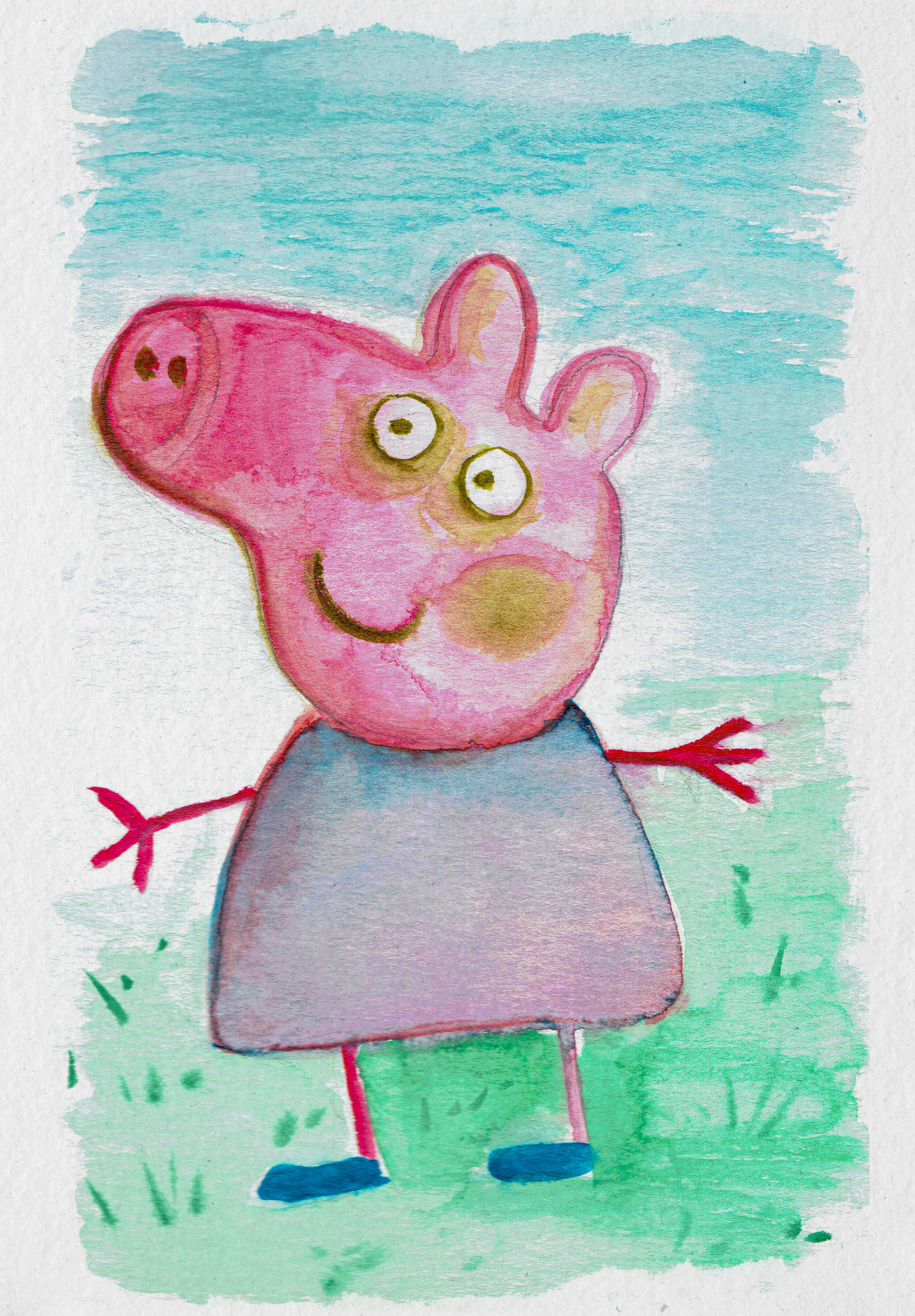 How To Draw Peppa Pig  Peppa pig drawing, Peppa pig painting, Pig painting