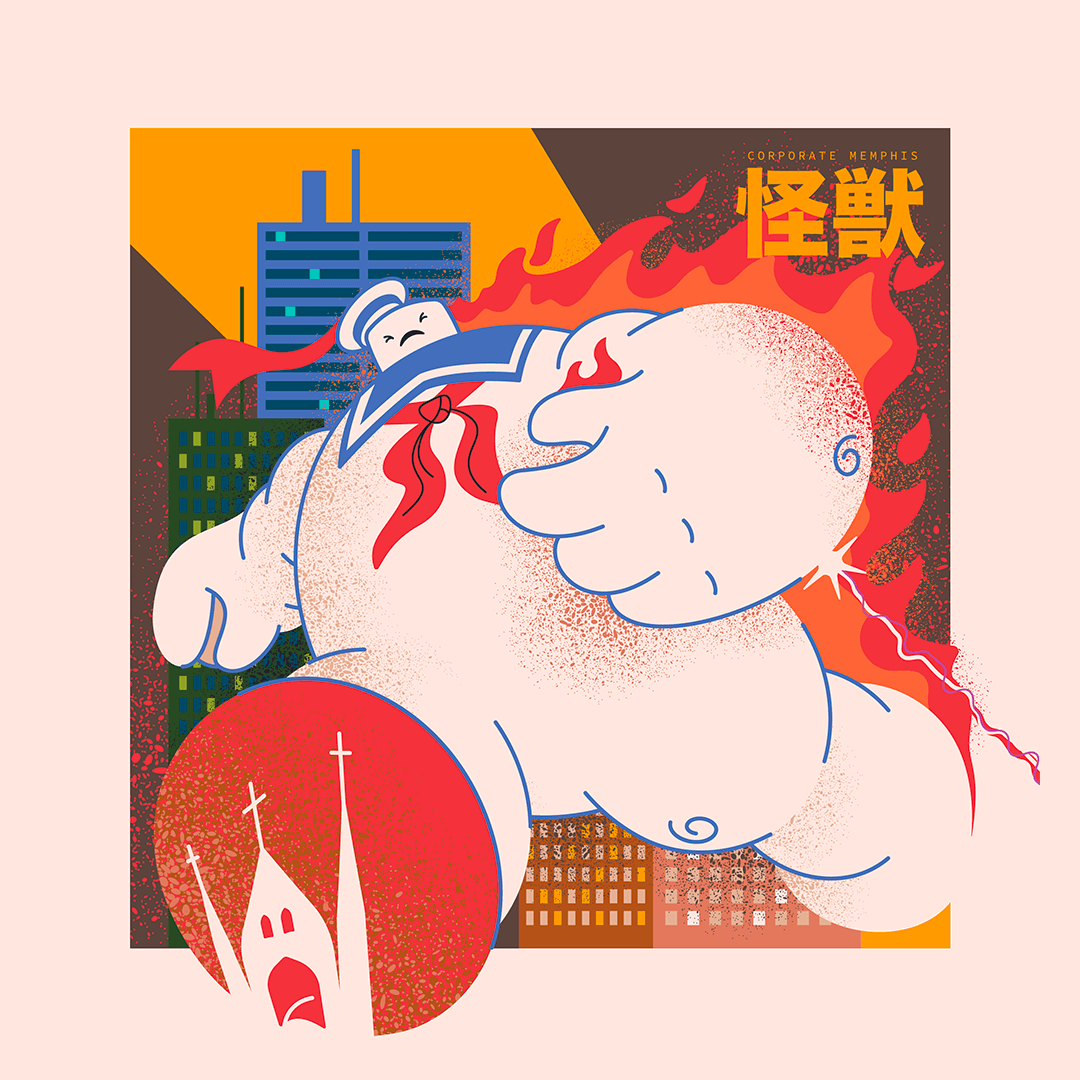 Corporate Memphis Kaiju