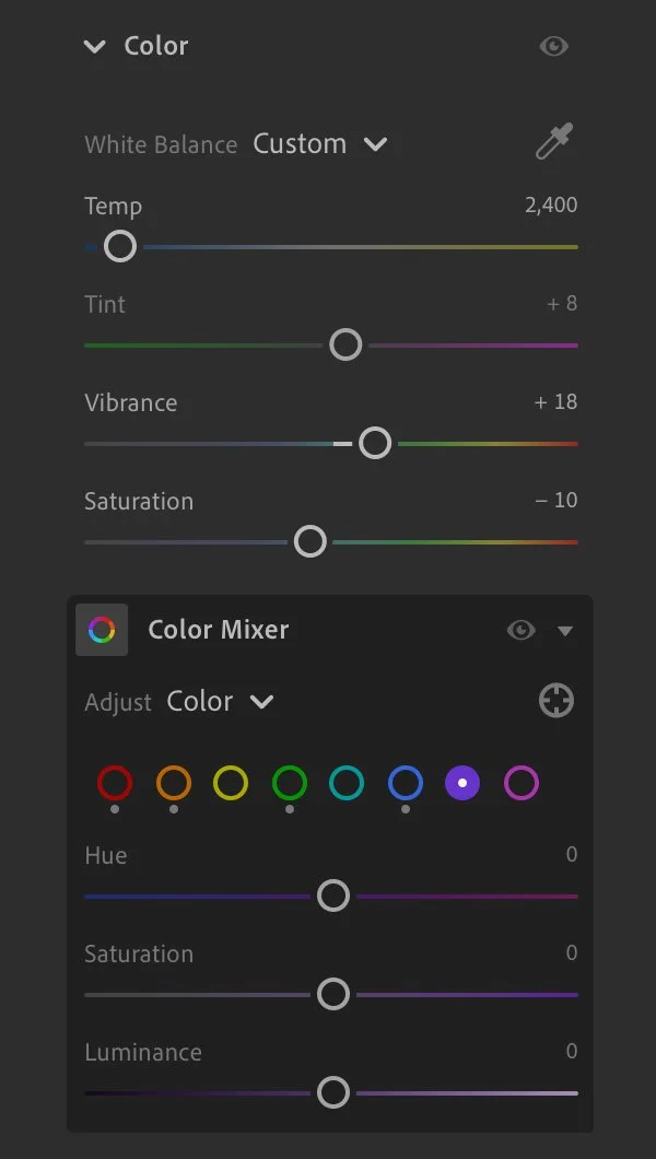 Keystone Settings Color