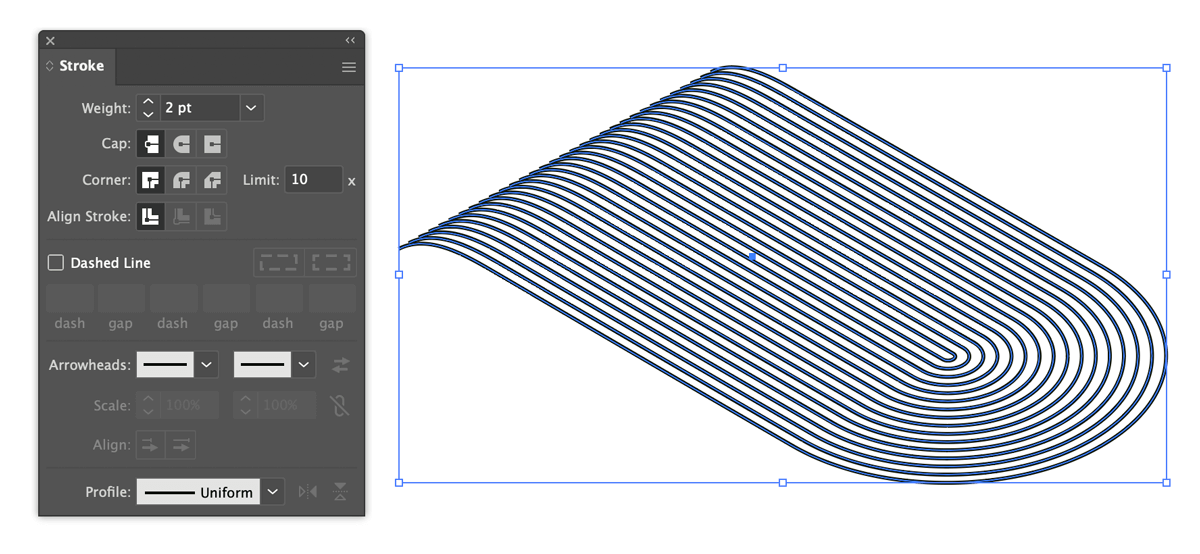Simple line profile settings