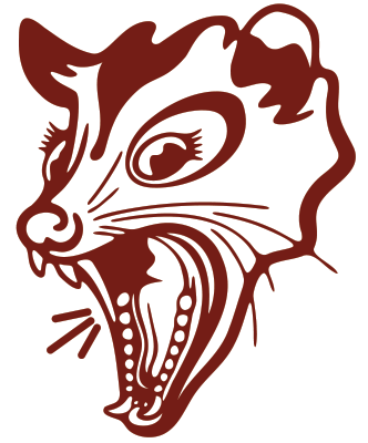 Possum mascot vintage illustration