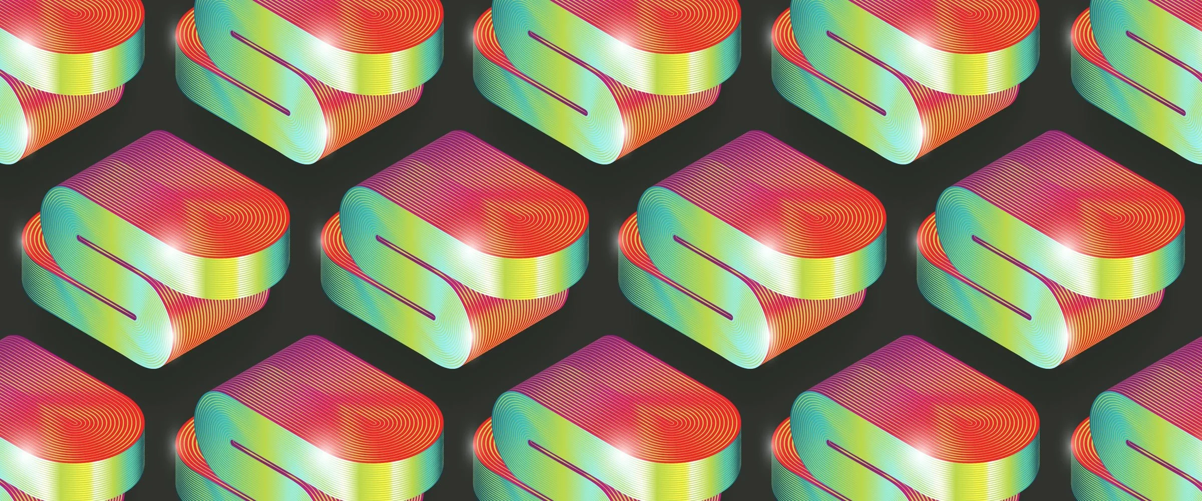 Smooth S hero image with gradients and lens flares