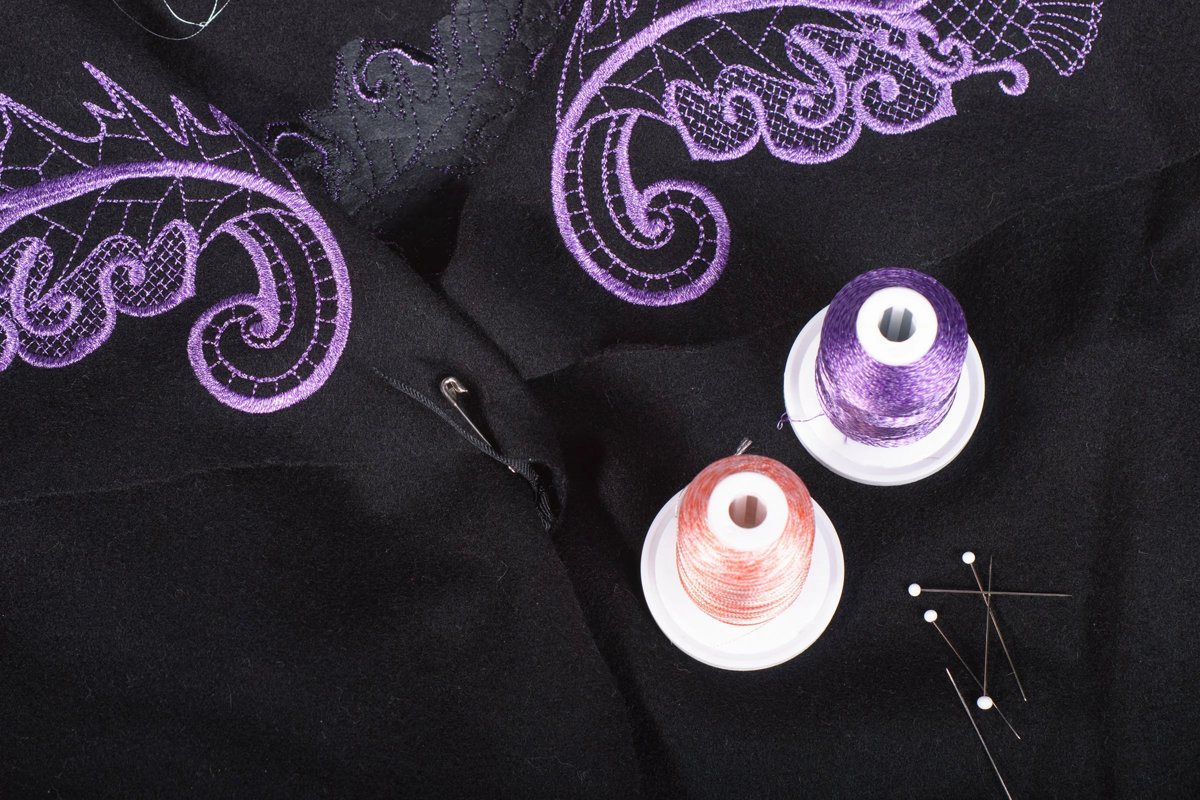 Robison Pink Purple Metallic Threads