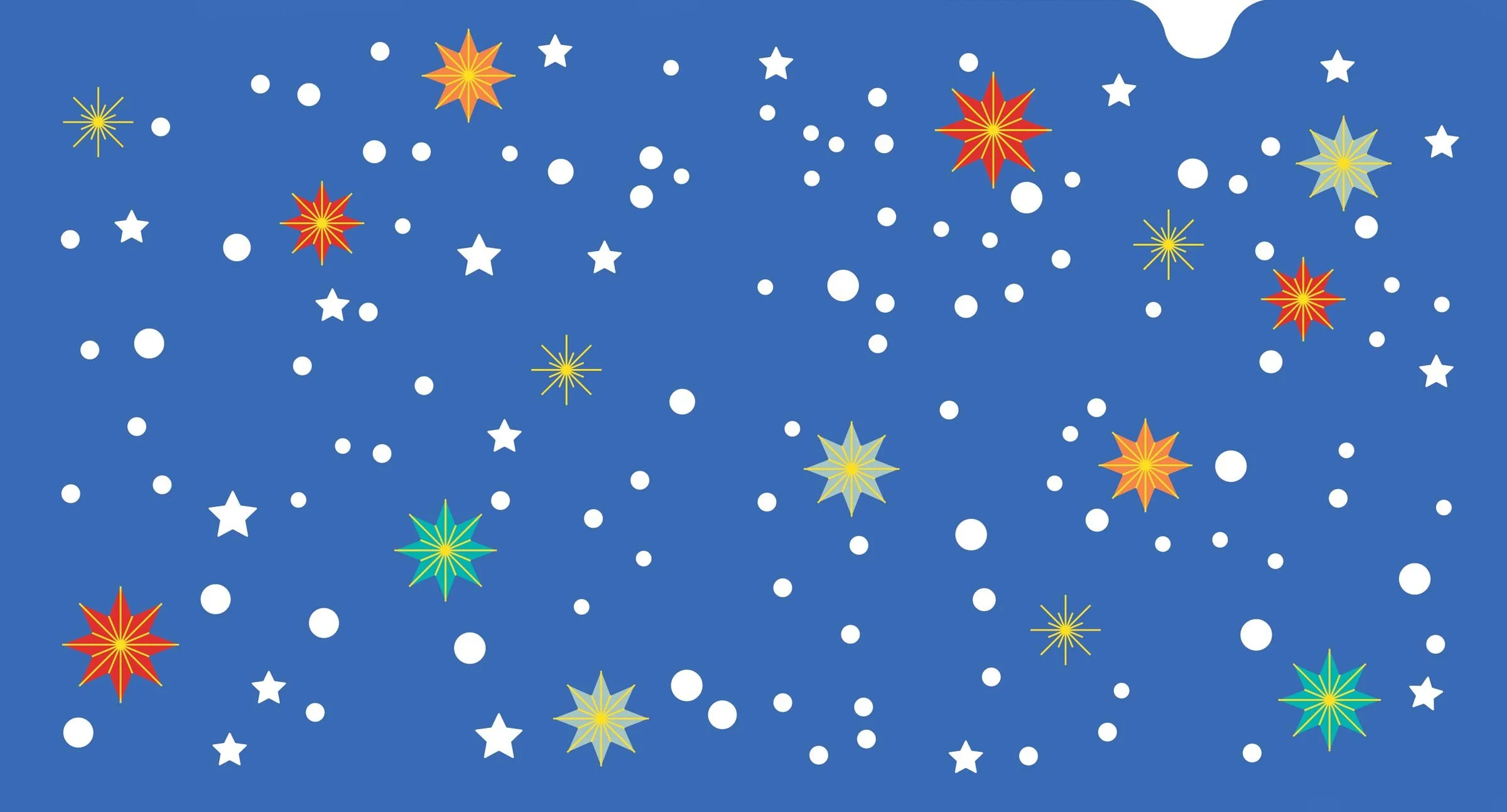 Blue starry sky background field inside of the LEGO castle tuck box