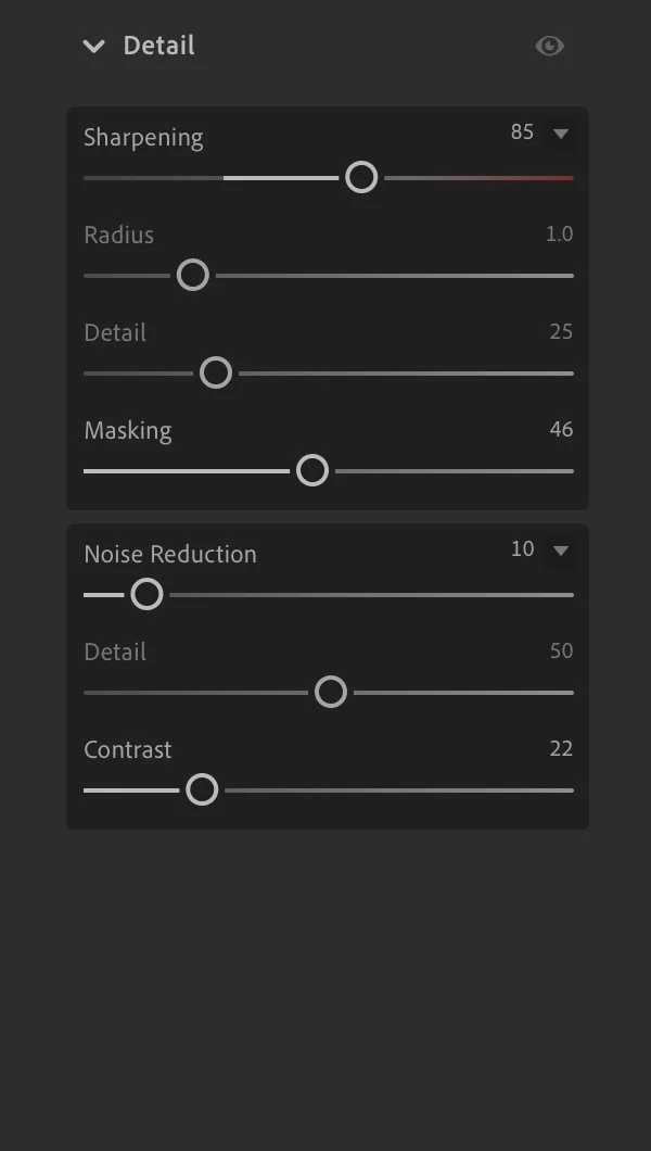 Keystone Settings Detail