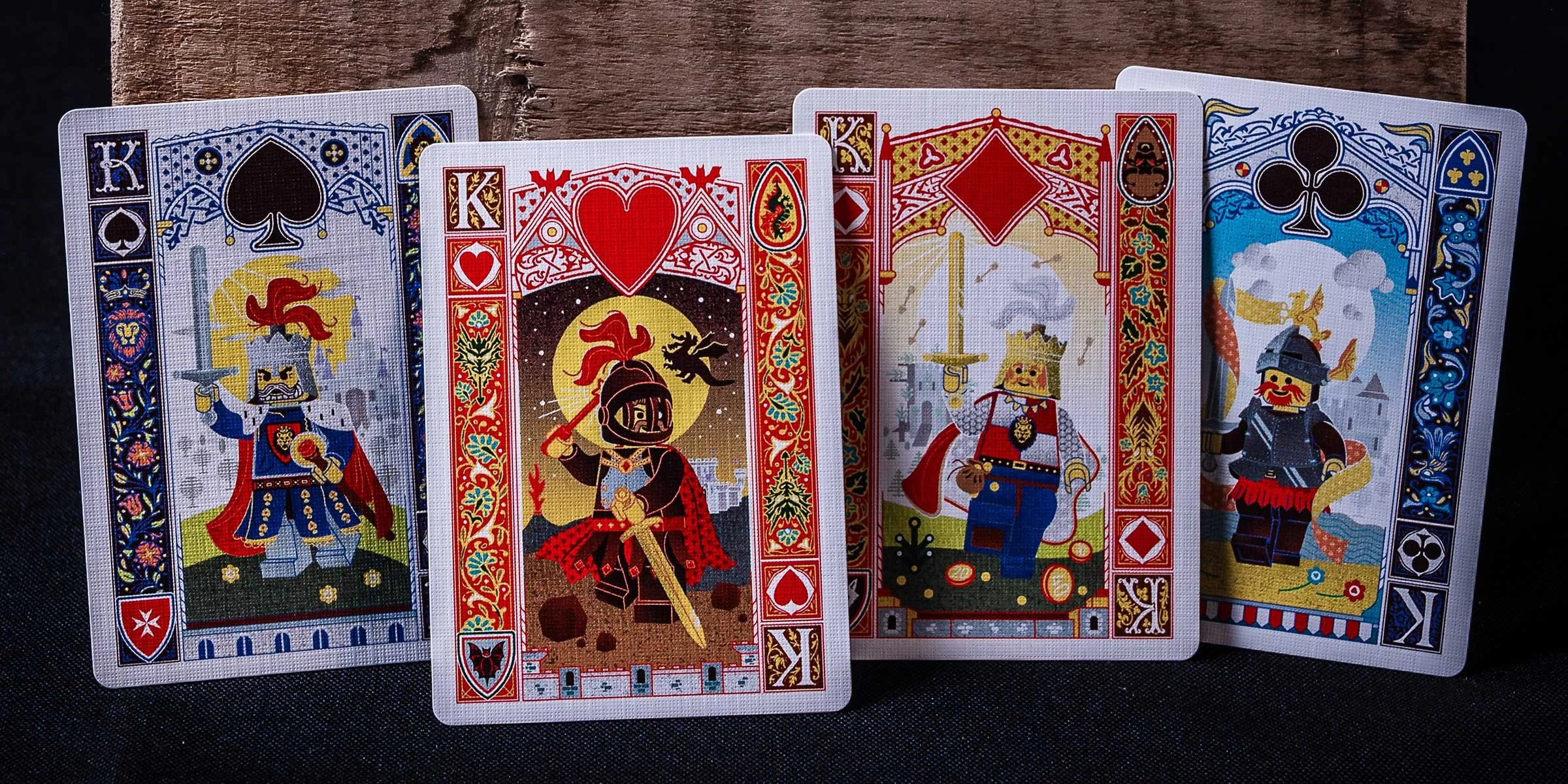 LEGO Castle poker deck king lineup