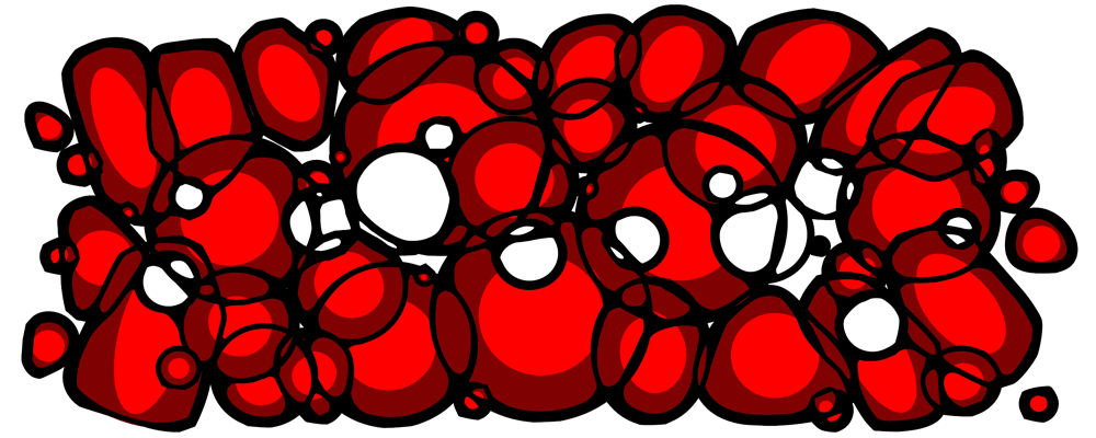 Layered effect on the bubble example using posterize