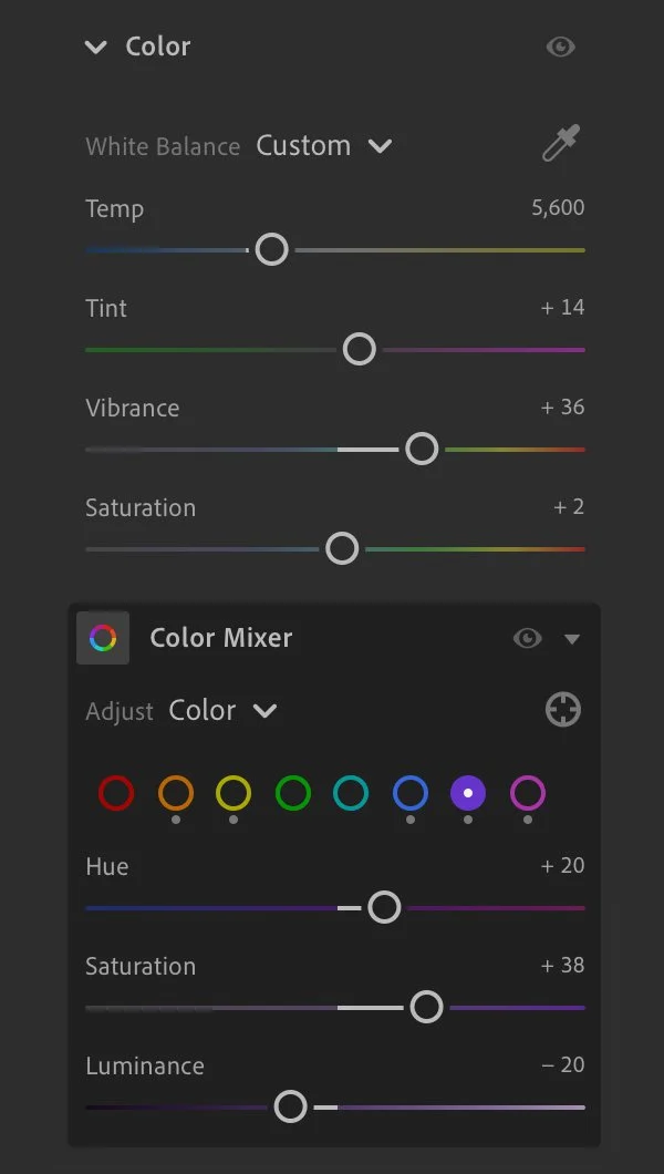 Lightroom Color Settings