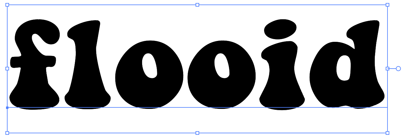 Flooid type written in the font Keep On Truckin