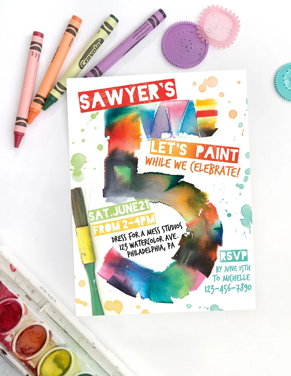 Custom Art Party Invitation