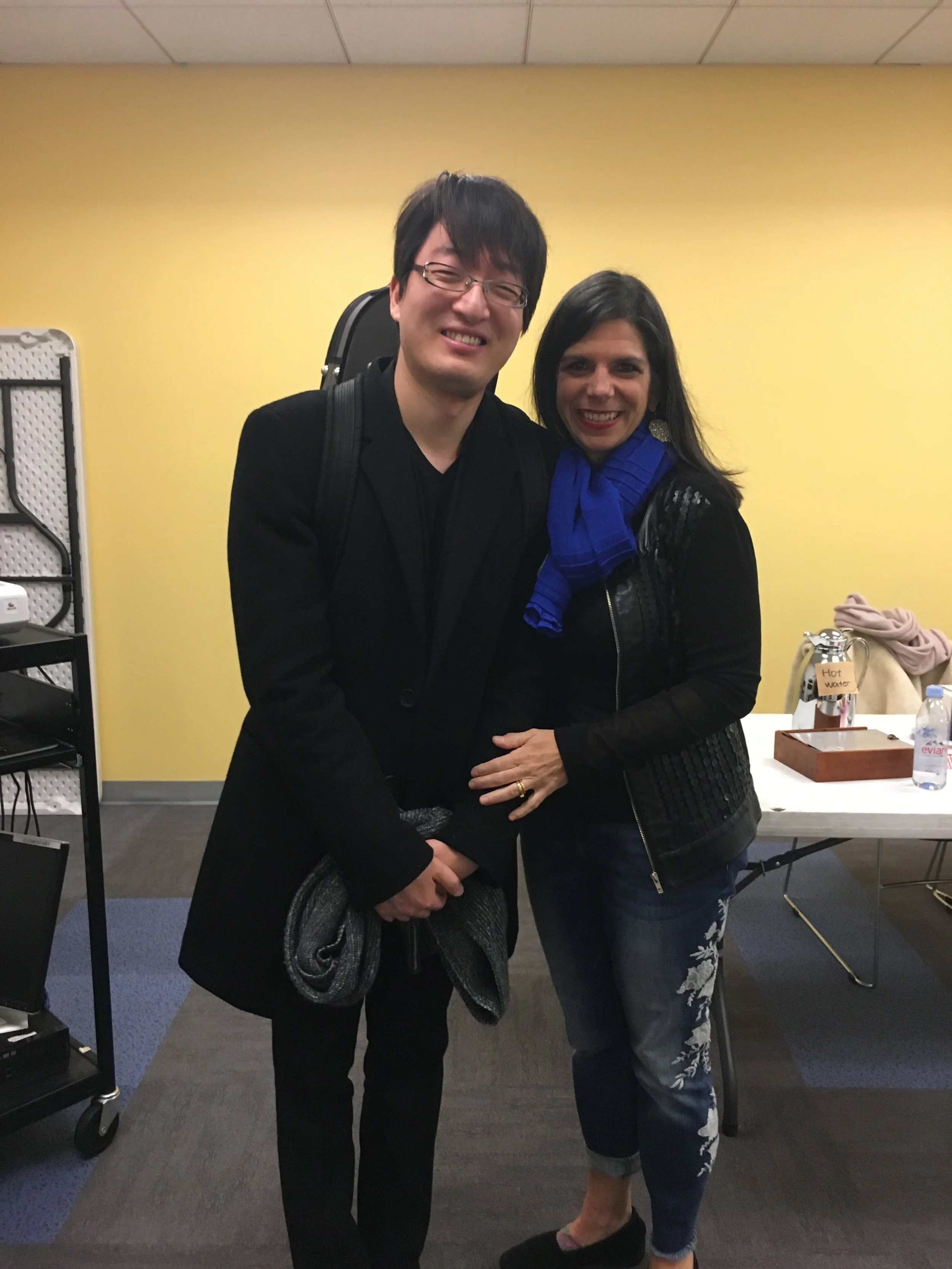  With Pamela Frank after her performance of Brahms Double Concerto with Peter Wiley and New York Classical Players 