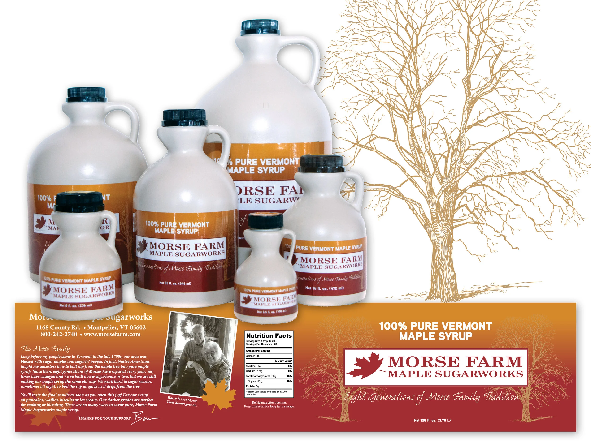 Maple Syrup Jug Labels, various sizes