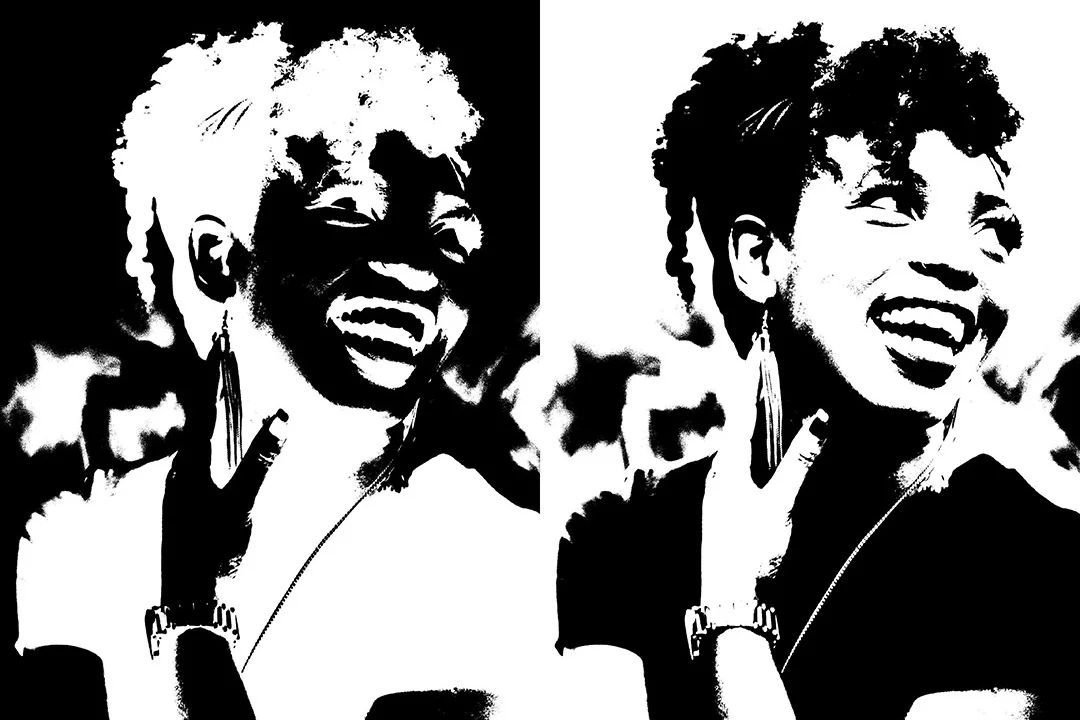 An example of how using white ink verses black ink can transform an image. If you’re printing white on dark and don’t want the negative look, I can invert the image for you.