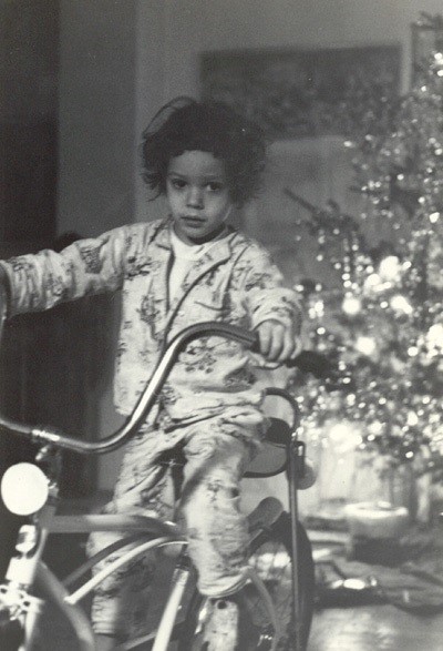 Mark as a child with his bike!