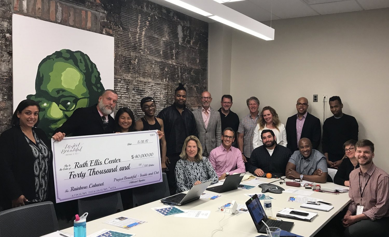 $40,000 Check Presentation to Ruth Ellis!