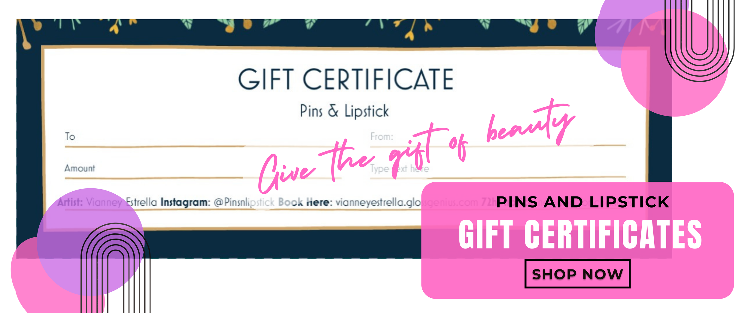 pins and lipstick gift certificate