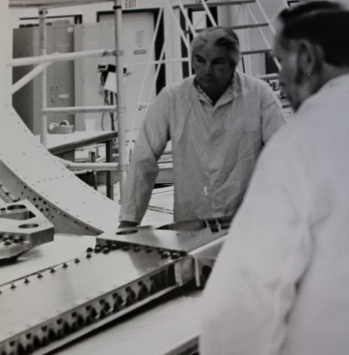 Founder Bob Melton on site at rockwell during our early days.