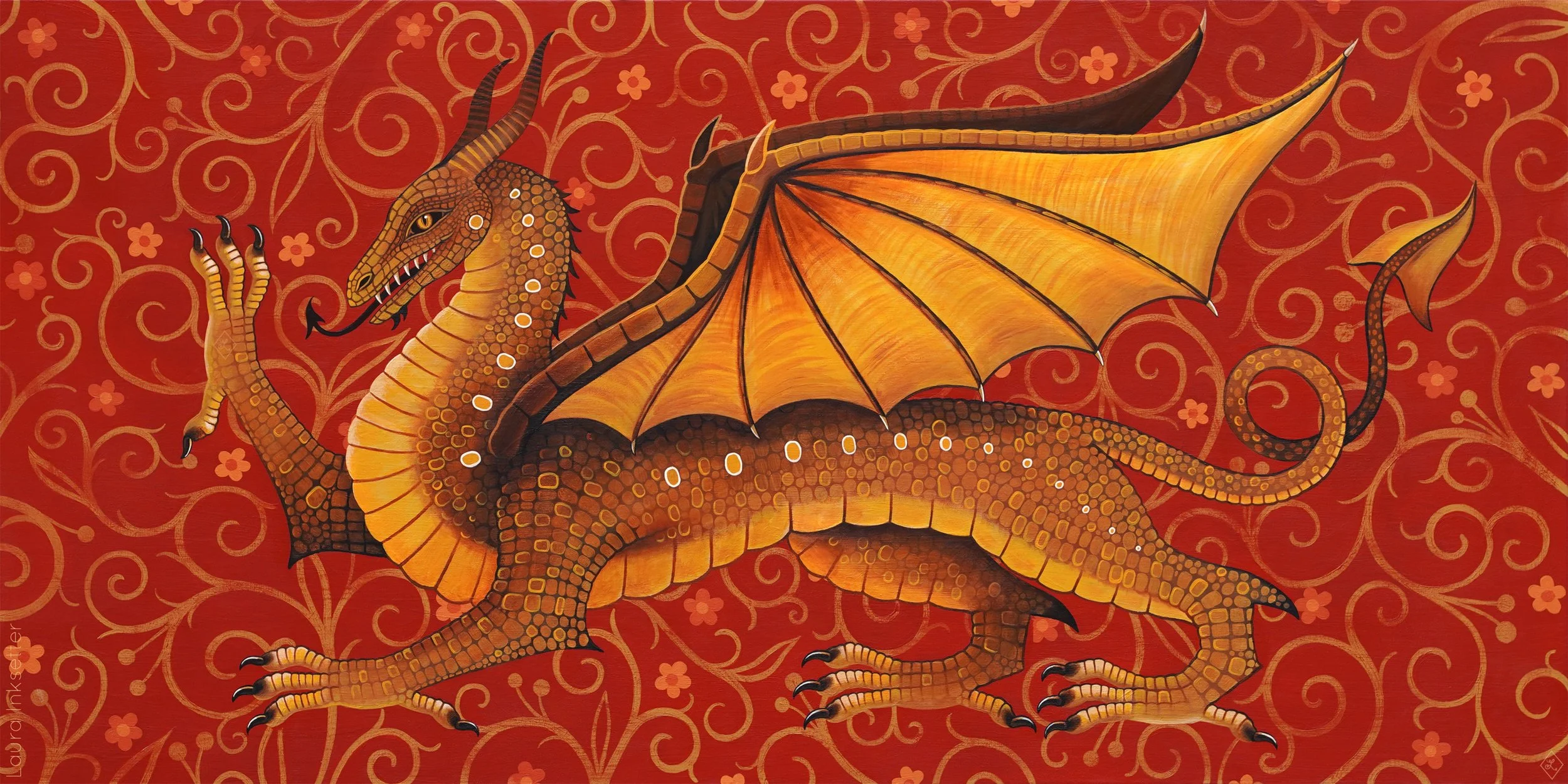 "Dragon." Acrylic on Canvas, 30 x 60 inches - $2,575 CAD