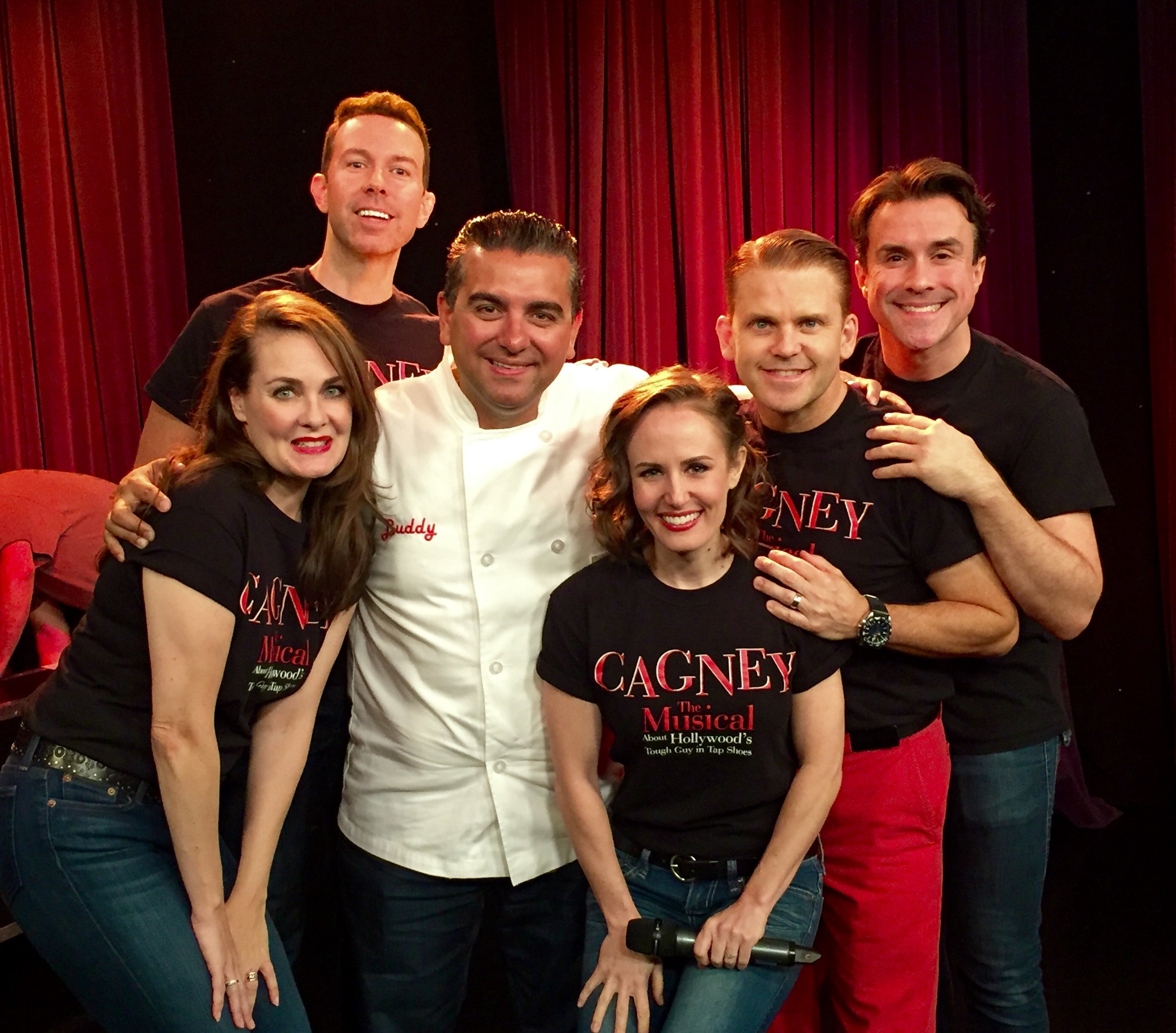 Cake Boss Buddy Valastro with the cast of CAGNEY