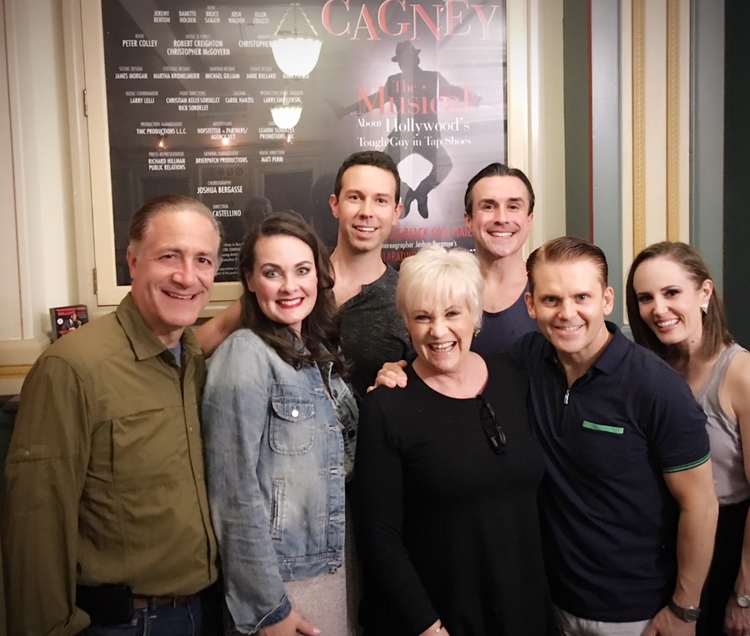 Lorna Luft with the cast of CAGNEY