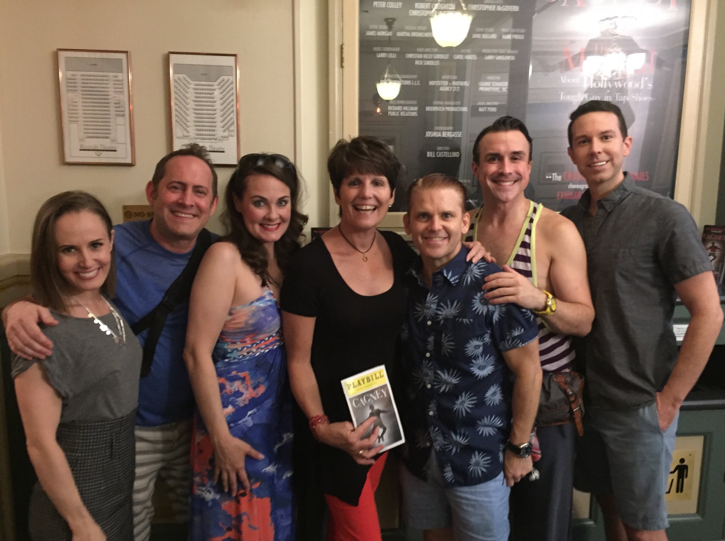 Lucie Arnaz with the cast of CAGNEY