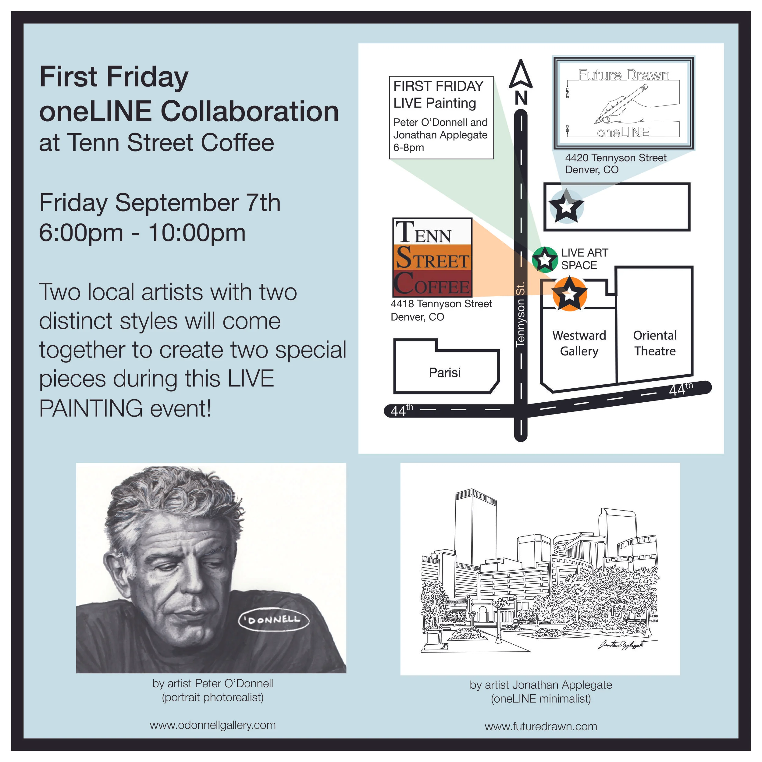 September First Friday Invite Future Drawn oneLINE and Peter ODonnell Live Collaboration.jpg