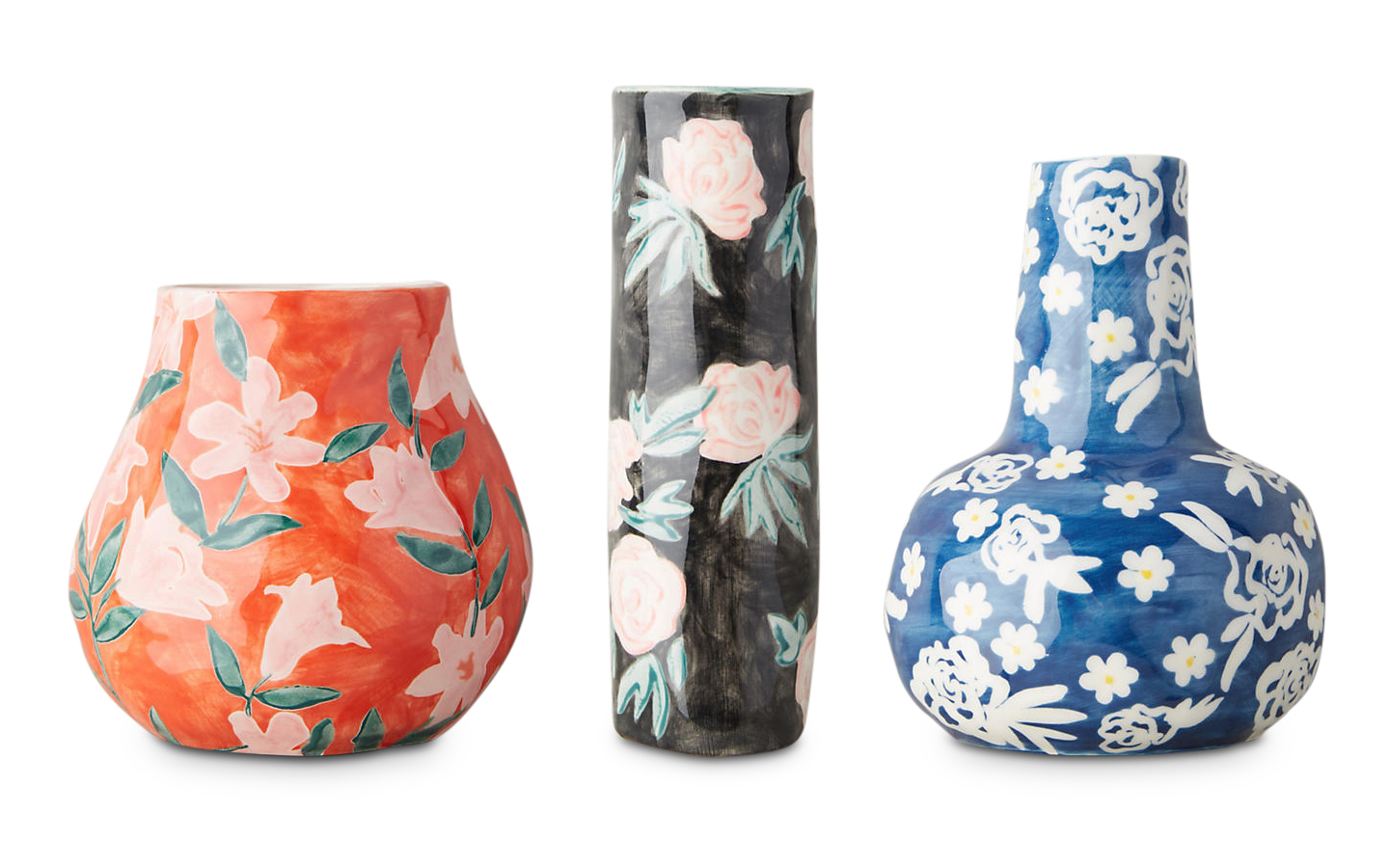 Anthropologie — floral ceramic vases