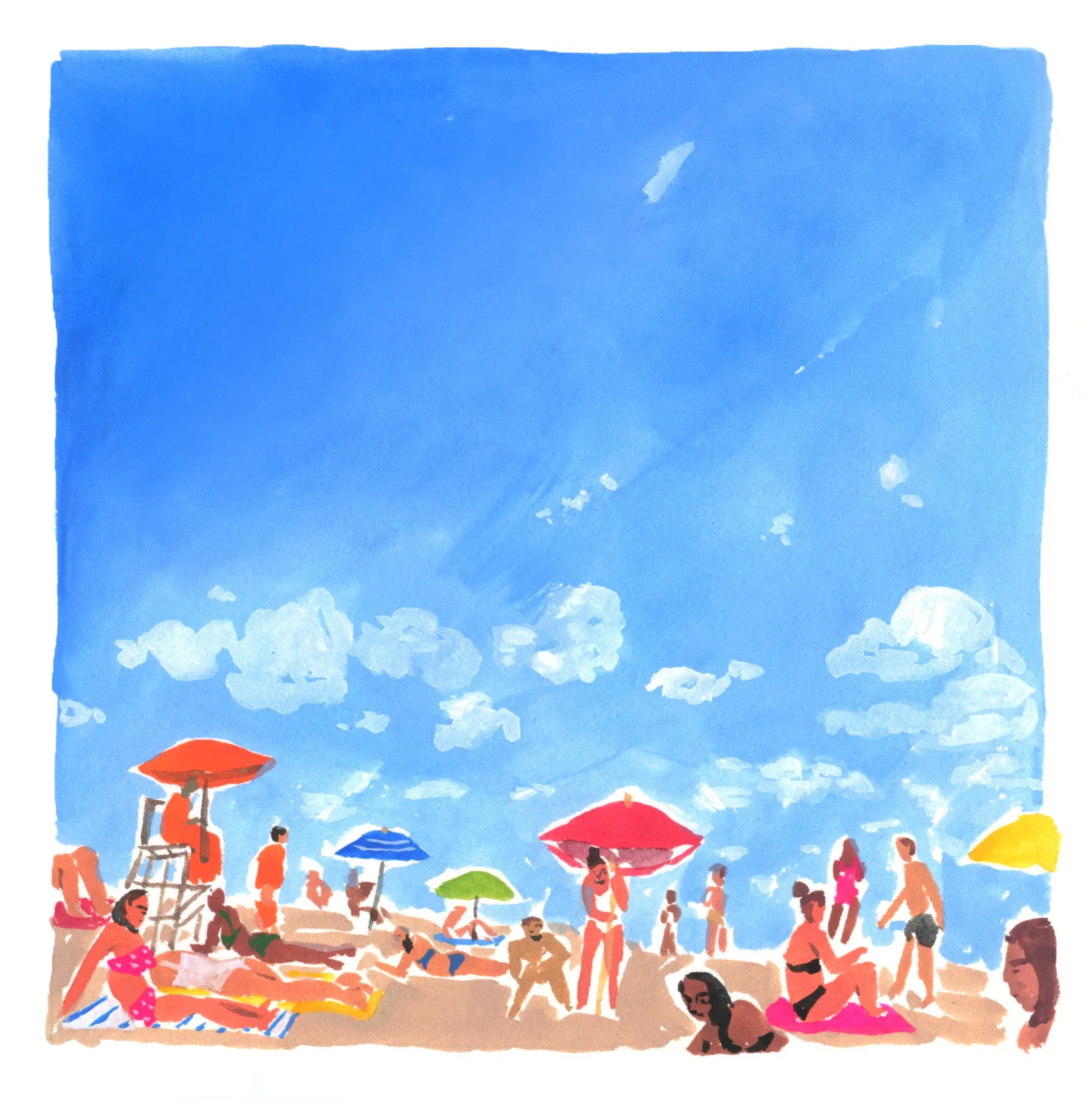 For "One Sky", a show of 100 skies drawn by women, published by Topic