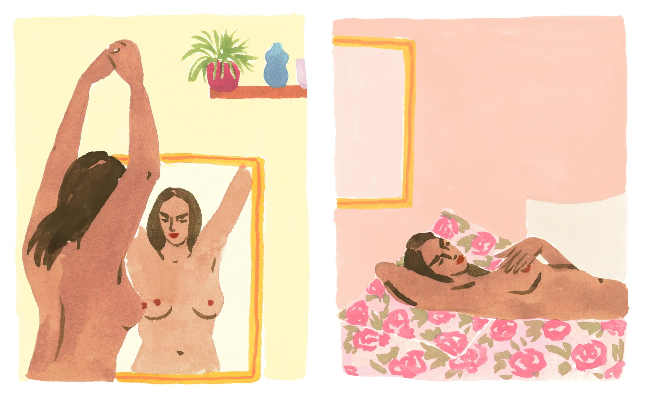 Allure Magazine — steps of self-breast exam