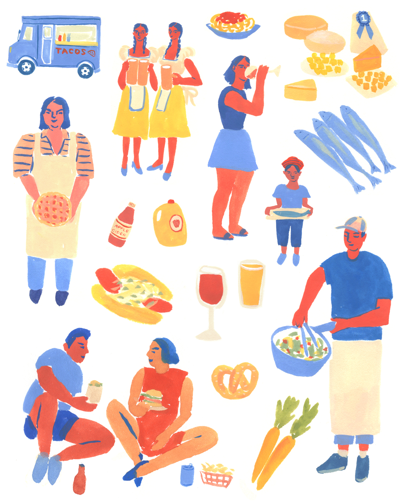 Food festival spots for Airbnb Magazine
